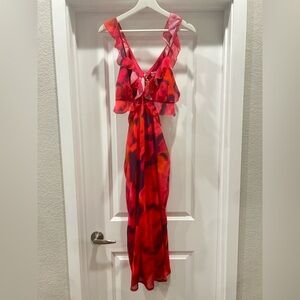 Showpo Elegant Red and Pink Women's Dress